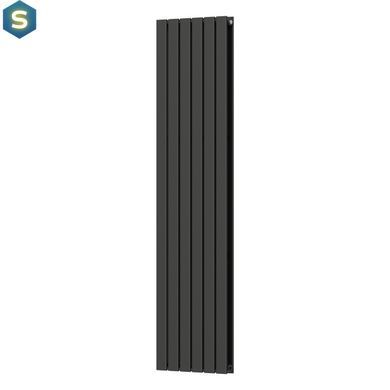 Вертикальный радиатор Navin Largo Double 456х1800-6, anticor, черный муар 10-012033-4880, Черный матовый