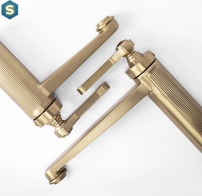 Смеситель для умывальника Rea Monaco brushed gold низкий REA-B4211, Золотой