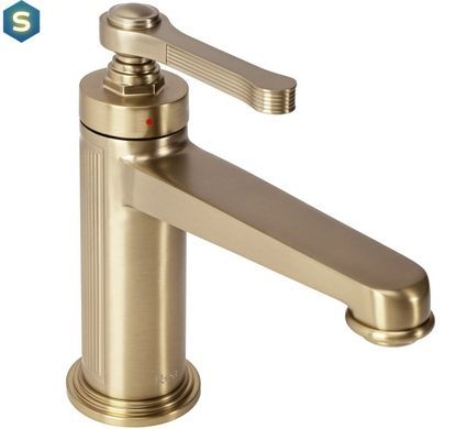 Смеситель для умывальника Rea Monaco brushed gold низкий REA-B4211, Золотой