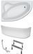 Ванна акрилова Koller Pool Nadine New 150x100 L + ніжки + сифон + панель NADINENEW150X100L+WBW001+B70CPMA57+PFNADINENEW150LR, Білий