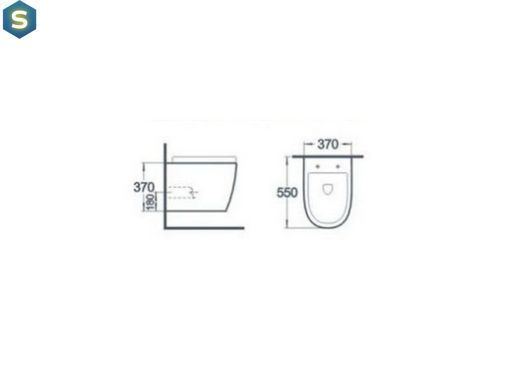 Унітаз підвісний Newarc Modern IdeRimless 3823B-M NEW чорний матовий з кришкою Soft Close, Черный матовый