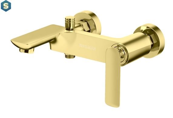 Змішувач для ванни Kohlman Experience gold настінний KPL-QW110EGD, Золотий