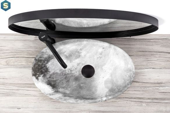 Умывальник Rea Roxy C stone L.gray накладной серый REA-U6651, Каппучино