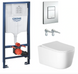 Комплект инсталляция Grohe Rapid SL + унитаз Volle Hippo с сиденьем Slim slow-closing клавиша хром 13-44-202+38772001, Белый