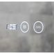 Дзеркало Dusel Led DE-M0065D Silver 65x80 см сенсорне включення + підігрів+ годинник/темп, Каппучино