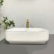 Умивальник (раковина) VBI PALERMO WHITE ROSE GOLD EDGE накладний, Білий