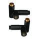 Комплект дизайн кранов под ТЭН Ideale Senso 1/2&rdquo;x1/2&rdquo; черный, Черный/золото
