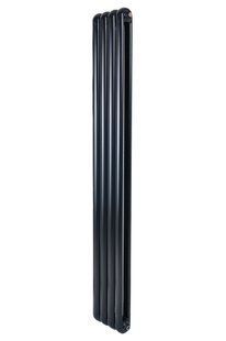 Вертикальный дизайнерский радиатор отопления Arttidesign Verona 4/1800/300 черный матовый, Черный матовый