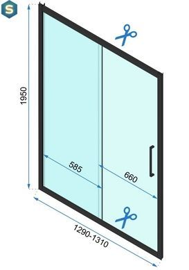 Душевая кабина Rea Rapid Slide 80x130 black REA-K6421 + REA-K6403, Черный матовый, Универсальная, прозрачный, черный матовый
