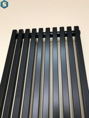 Дизайнерський радіатор Betatherm Quantum 1 H-1800 мм, L-405 мм нижнє підключення BQ 1180/10 9005М 99, Черный матовый