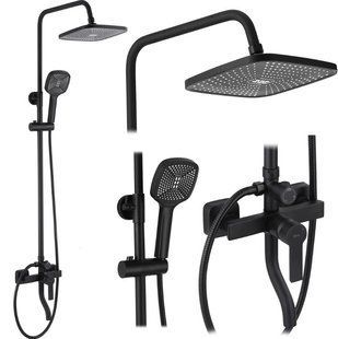 Душова система Rea Argus black з виливом REA-P2389, Черный матовый
