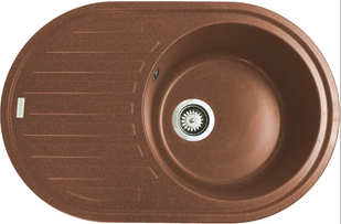Кухонная мойка Adamant Ellipsis 765x495x200 terra-cotta 156223, Цемент матовый