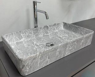Умывальник VBI Triest grey stone накладний VBI-012716, Мармур