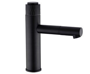 Змішувач для умивальника Mexen diamond black низький MEX-71500-70, Черный матовый