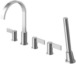 Змішувач на борт ванни Kohlman Dexame chrome QB242D, Хром