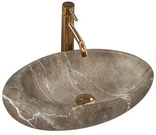 Умивальник Rea Roxy B stone nature накладний REA-U6650, Каппучино