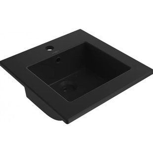 Умивальник Mexen Atena 41 black matt врізний MEX-25014170, Черный матовый