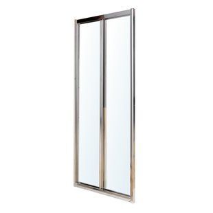 Душові двері Eger Bifold 80x195 см розсувні прозоре скло профіль хром 599-029-80, прозорий, хром