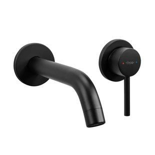 Змішувач для умивальника Rea Owen black + BOX прихованого монтажу REA-B5332, Черный матовый