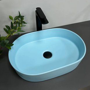 Умивальник (раковина) VBI VERONA 50 BLUE MATT накладний, Синий