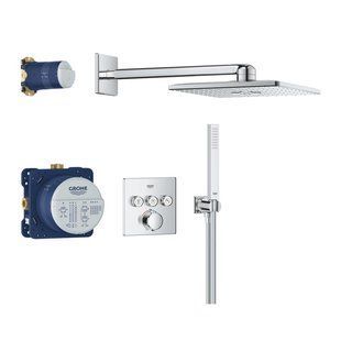 Душевая система скрытого монтажа термостатическая Grohe QuickFix Precision SmartControl Cube 34875000, Хром
