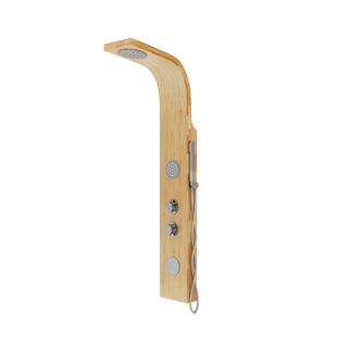 Душевая панель Corsan Bali bamboo хром с термостатом B231TCH, Дуб
