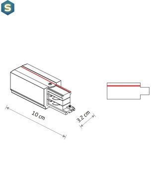 Ввод питания Nowodvorski 8233 Ctls Power End Cap Left Black Bl