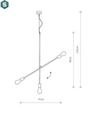 Люстра Nowodvorski 6268 Sticks E27 3x25W IP20 Bk
