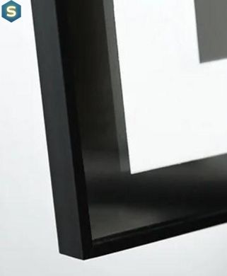 Дзеркало Dusel DE-M0061S1 Black 65x80 см з годинником, Чорний/золото