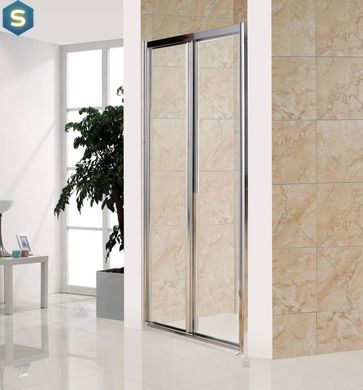 Душевые двери Eger Bifold 80x195 см раздвижные прозрачное стекло профиль хром 599-029-80, прозрачный, хром