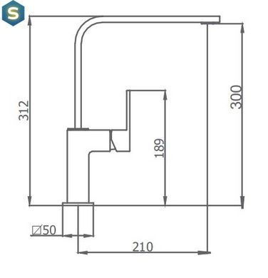 Смеситель для кухни GRB Kitchens 60820600, Хром