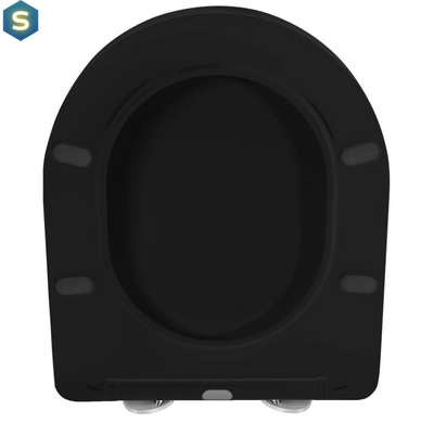 Сиденье для унитаза Rea Flat black REA-C6003, Черный/золото