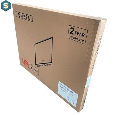 Дзеркало Dusel Led DE-M0065D Silver 80x65 см сенсорне включення + + підігрів+ годинник/темп, Каппучино
