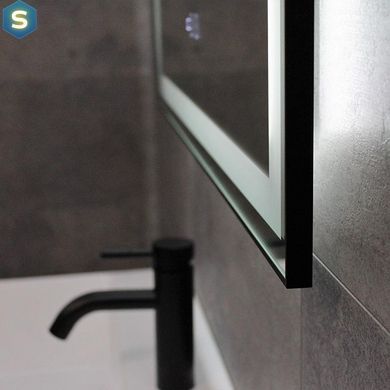 Дзеркало Dusel DE-M0061S1 Black 65x80 см з годинником, Чорний/золото