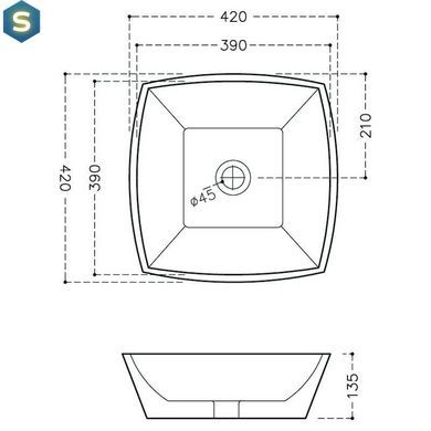 Умывальник Jaquar Apia 42 см ARS-WHT-39901, Белый
