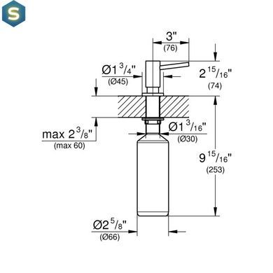 Дозатор для миючого засобу Grohe Cosmopolitan 40535DC0