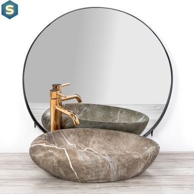 Умивальник Rea Roxy B stone nature накладний REA-U6650, Каппучино