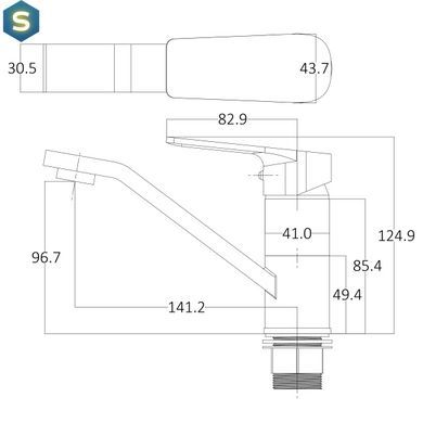 Смеситель для умывальника Globus Lux Bonn GLB-0203MQ, Хром