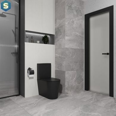 Унитаз-компакт Koller Pool Grace с сиденьем Soft Close черный матовый GR-0650-RQ-C-MB+GR-0650-RQ-T-MB, Черный матовый