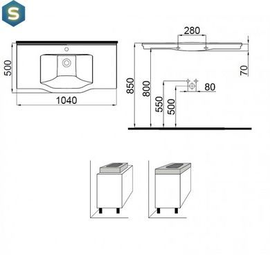 Умивальник Idevit Neo Classic 50x103 3301-1005-0088, Білий