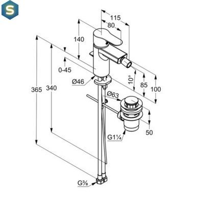 Змішувач для біде Kludi Objekta DN 15 324160575