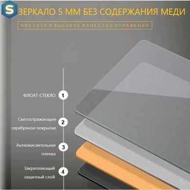 Дзеркало Dusel Led DE-M0065D Silver 80x65 см сенсорне включення + + підігрів+ годинник/темп, Каппучино