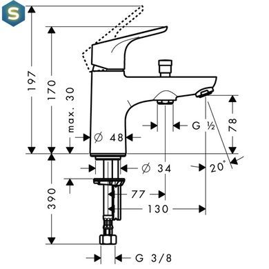 Змішувач для ванни Hansgrohe Focus E2 31930000