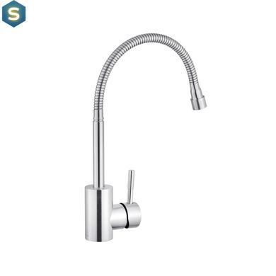 Смеситель для кухни с гибким изливом Kroner KRP Edelstahl Klassisch - ESG035-1 CV023002, Хром матовый