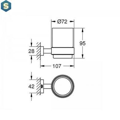 Стакан для ванной Grohe Essentials Cube 40755001