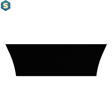 Ванна отдельностоящая глянцевая Amidicon Sparta 173x73 черная из литого камня SPARTA_173_BLACK_HL, Черно-белый