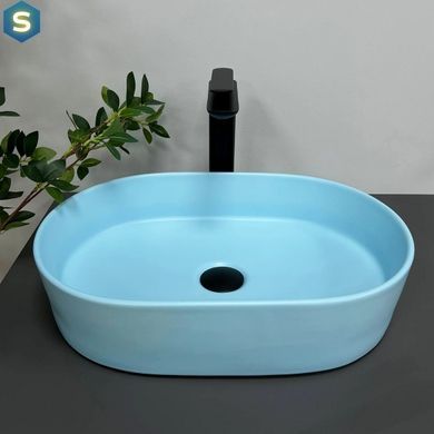Умивальник (раковина) VBI VERONA 50 BLUE MATT накладний, Синий