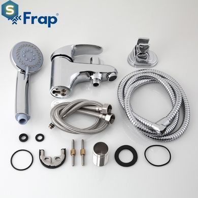 Смеситель для умывальника с гигиеническим душем шпилька &Oslash;40 Frap 1/10 F1221, Хром