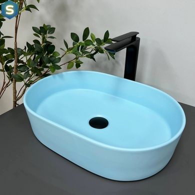 Умивальник (раковина) VBI VERONA 50 BLUE MATT накладний, Синий