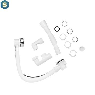 Сифон для ванни Kroner KRP - BS05P 1 1/2"х40/50 мм з системою Сlick-Сlack, з переливом та ревізією CV032064
